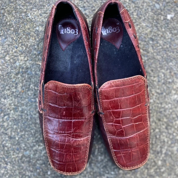 1803 Made in Portugal Leather Nome Loafers Sz 39/ usa sz 8 - Picture 5 of 9